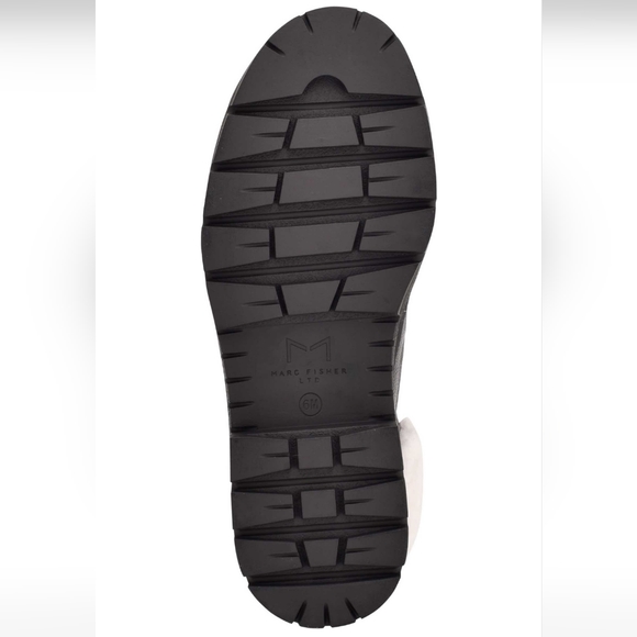 Marc Fisher LTD Cade Genuine Leather Shearling Cuff Lace-Up Boot Size 9 #465 - Picture 6 of 7